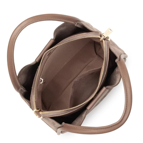 Sac à main femme Ida suède Lancaster taupe