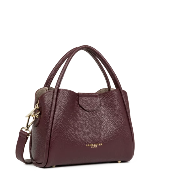 Sac à main Ida double Cuir Lancaster bordeaux foncé