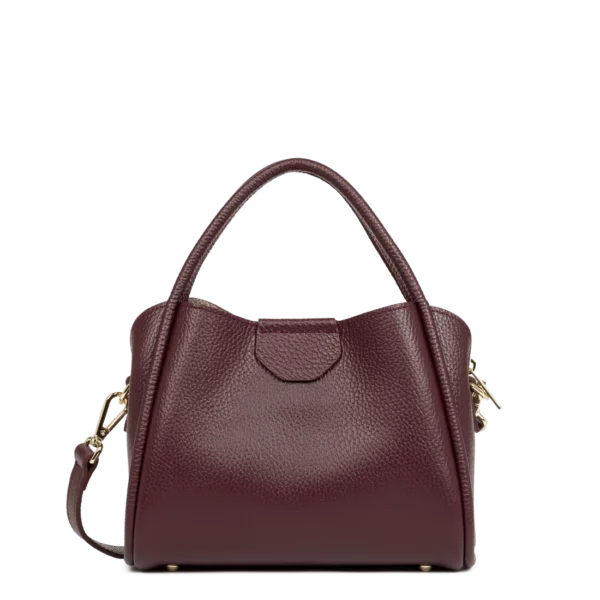 Sac à main Ida double Cuir Lancaster bordeaux foncé