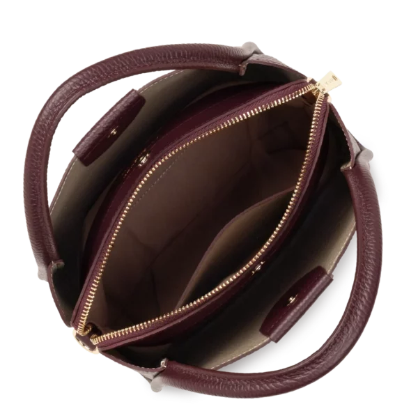 Sac à main Ida double Cuir Lancaster bordeaux foncé