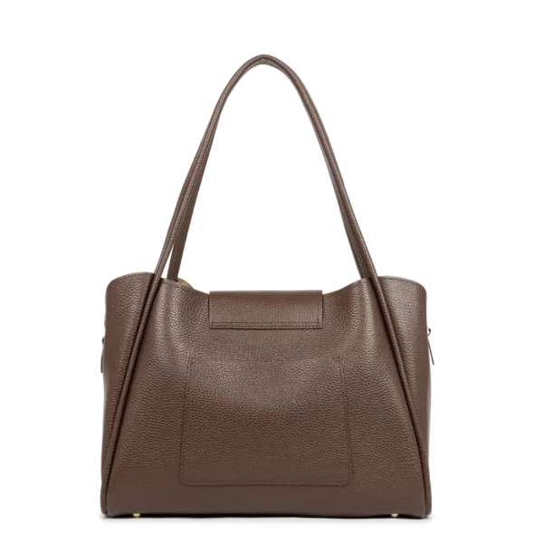 Sac cabas épaule femme Ida Double cuir Lancaster marron