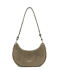 Petit sac besace suède Lancaster kaki foncé