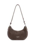 Petit sac besace suède Lancaster marron