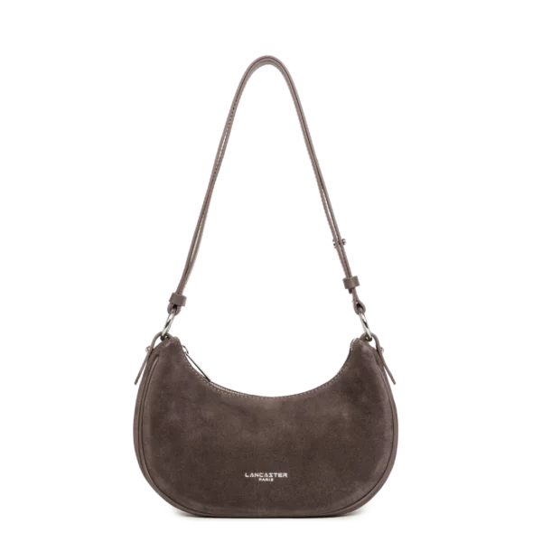 Petit sac besace suède Lancaster marron