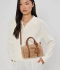 Petit Sac Polochon Lancaster moumoute Ana cognac
