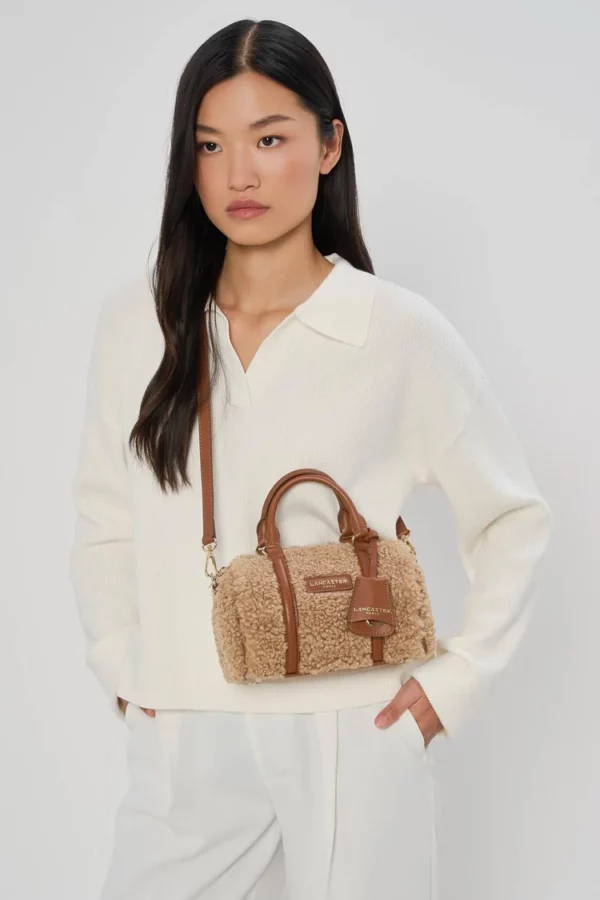 Petit Sac Polochon Lancaster moumoute Ana cognac