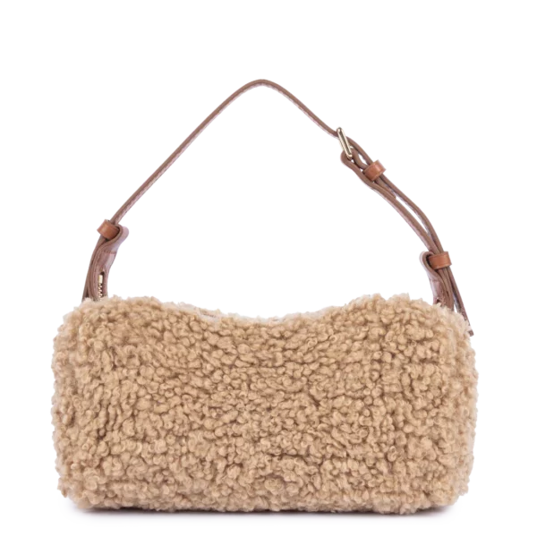 Petit sac rectangle Moumoute Lancaster écru/noir