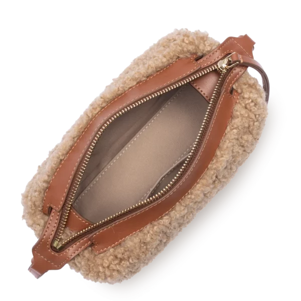 Petit sac rectangle Moumoute Lancaster écru/noir