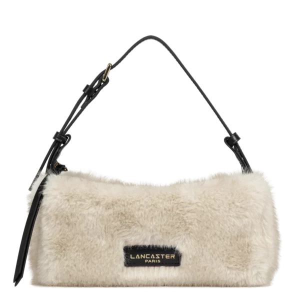 Petit sac rectangle Moumoute Lancaster écru/noir