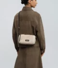 Petit sac rectangle Moumoute Lancaster écru/noir