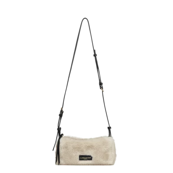 Petit sac rectangle Moumoute Lancaster écru/noir