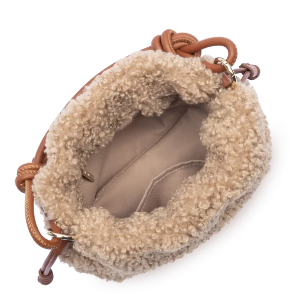 Petit sac besace Moumoute Lancaster cognac