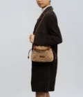 Petit sac besace Moumoute Lancaster cognac