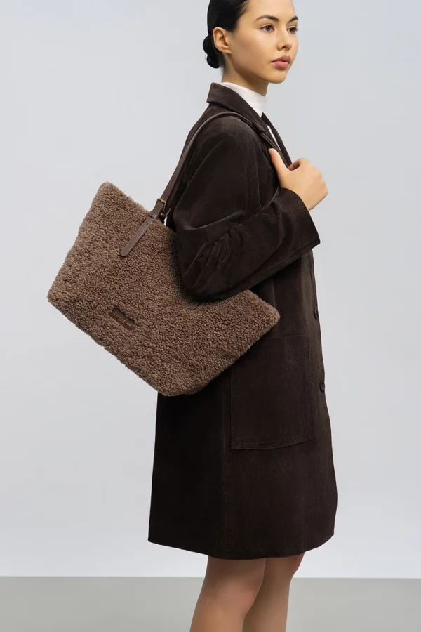 Sac cabas Moumoute Lancaster marron