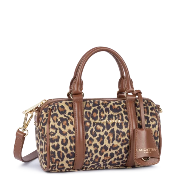 Petit Sac Polochon Lancaster Jungle sable léopard