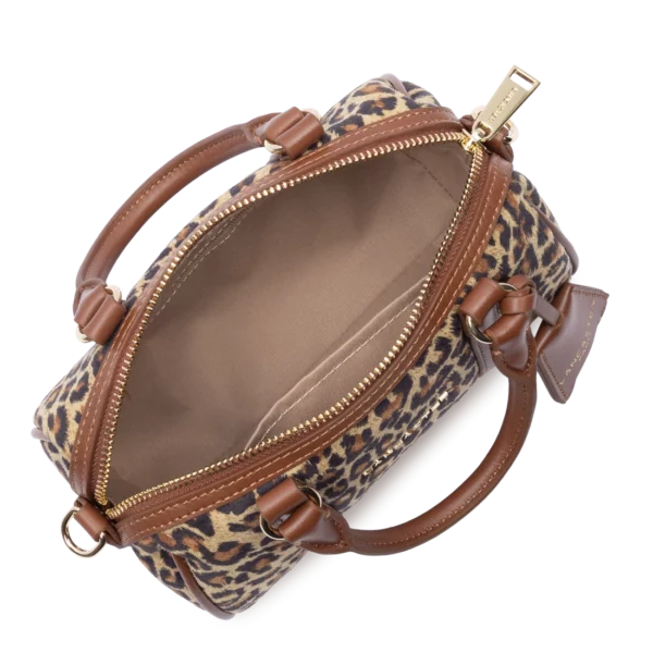 Petit Sac Polochon Lancaster Jungle sable léopard