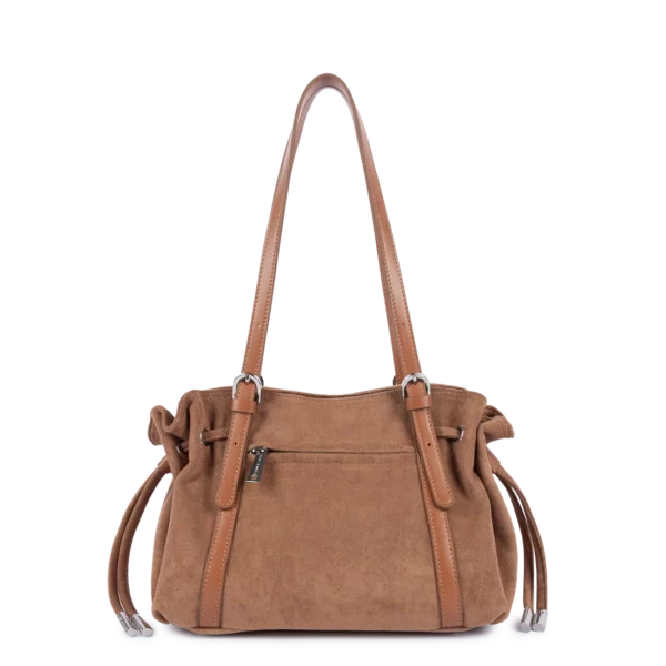 Sac cabas épaule Lancaster velvet Emma moka