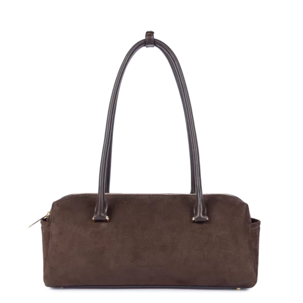 Sac rectangle suède Lancaster marron