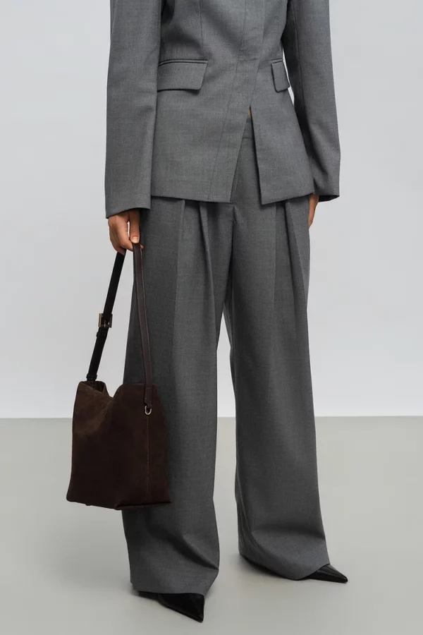Sac seau femme Suède Lancaster marron