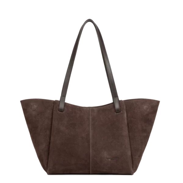 Sac cabas épaule suède Lancaster marron