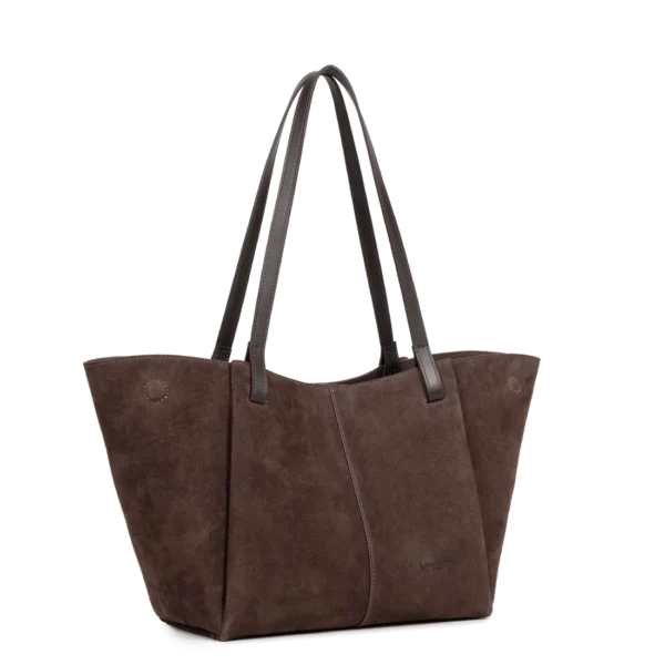 Sac cabas épaule suède Lancaster marron