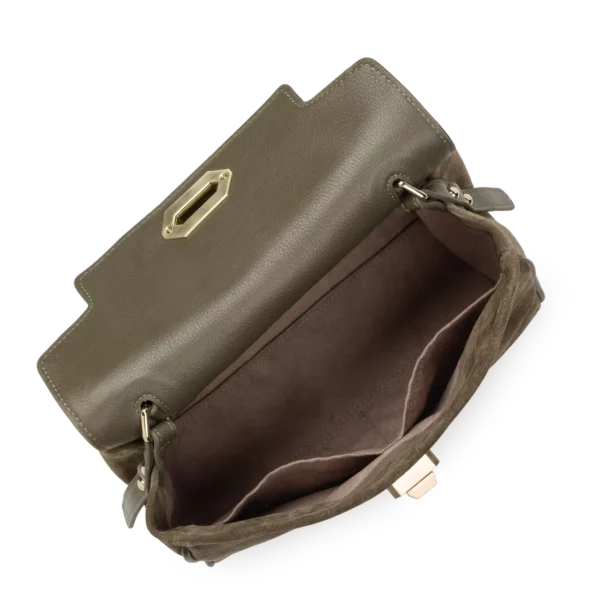 Sac à main femme Grace Suède Lancaster kaki