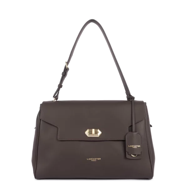 Grand cabas épaule Donna Grace Lancaster marron foncé