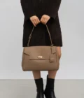 Grand cabas épaule Donna Grace Lancaster praline