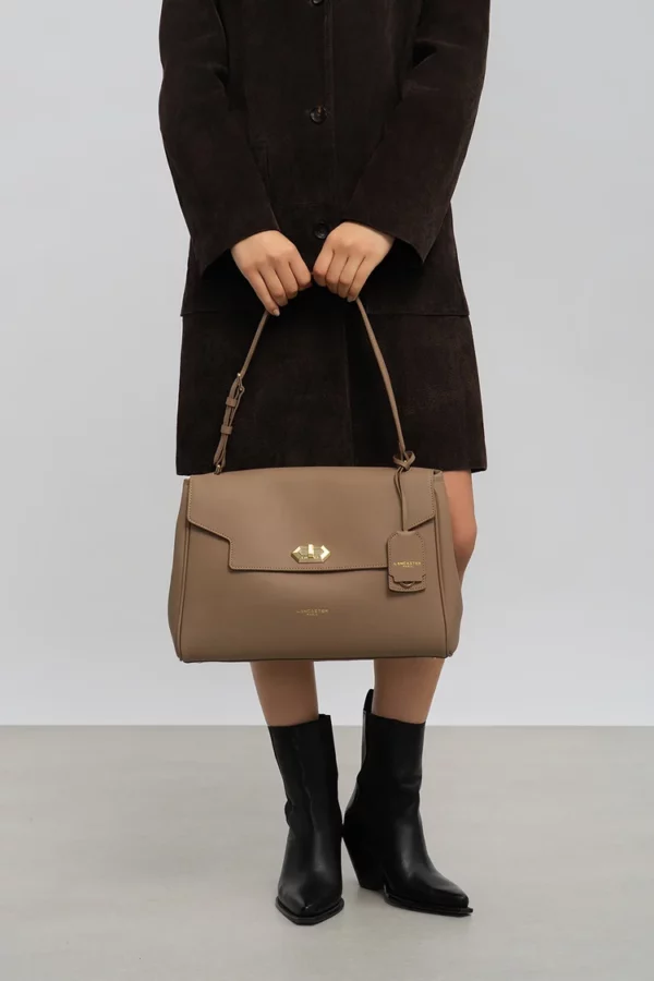 Grand cabas épaule Donna Grace Lancaster praline