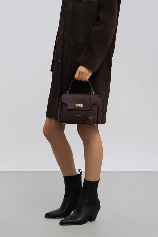 Sac à main cuir Lancaster Donna Grace bordeaux
