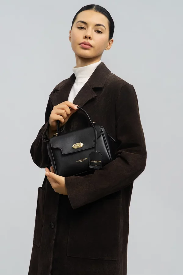 Sac à main cuir Lancaster Donna Grace noir