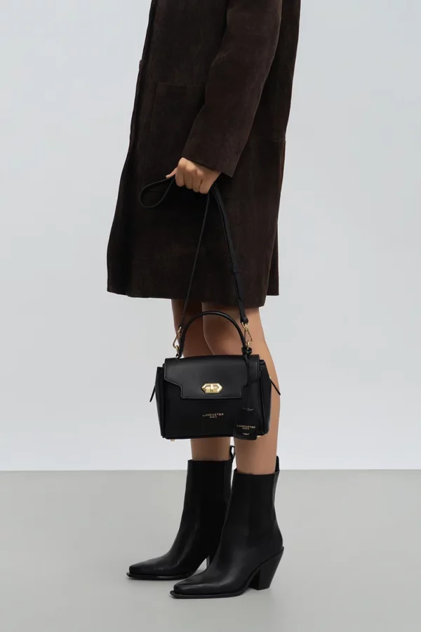 Sac à main cuir Lancaster Donna Grace noir