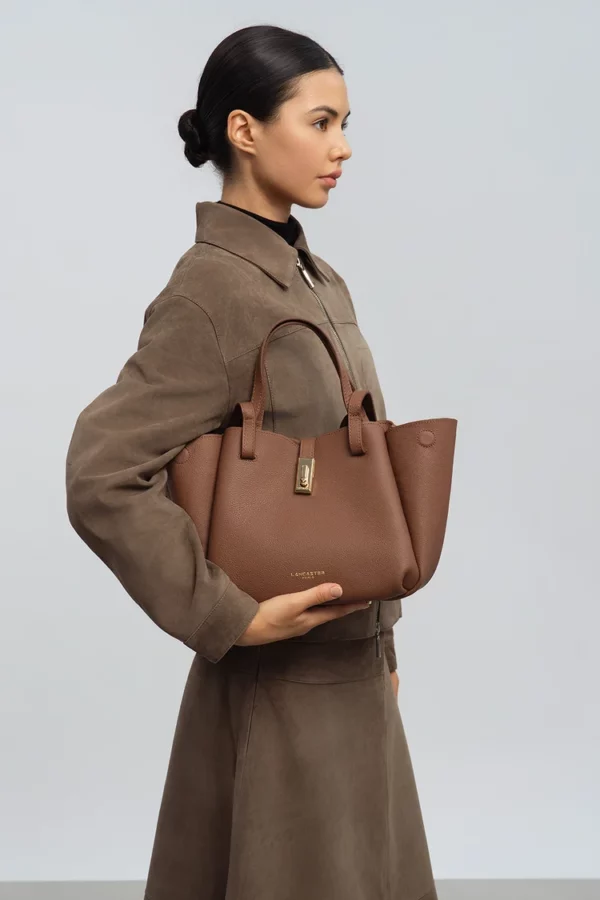 Sac cabas épaule Milano Horizon Lancaster marron clair