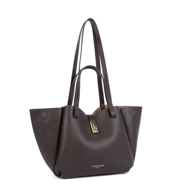 Sac cabas épaule Milano Horizon Lancaster marron foncé