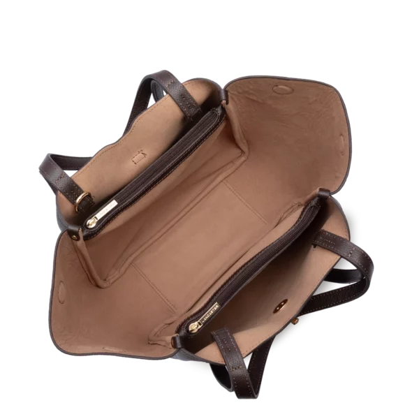 Sac cabas épaule Milano Horizon Lancaster marron foncé