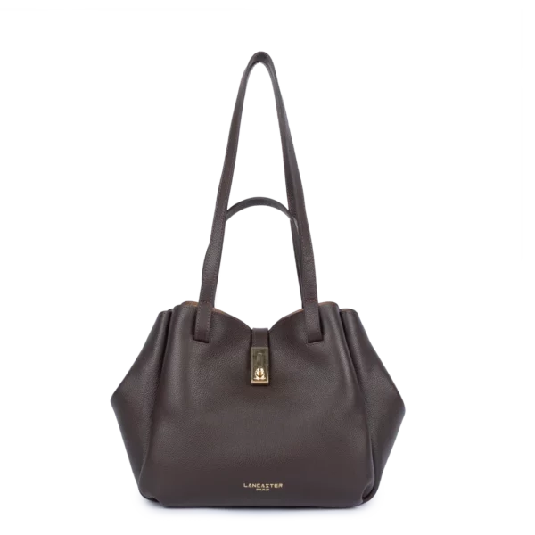 Sac cabas épaule Milano Horizon Lancaster marron foncé