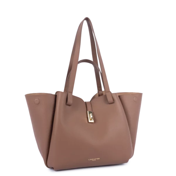Grand sac cabas épaule Milano Horizon marron clair