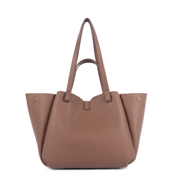 Grand sac cabas épaule Milano Horizon marron clair