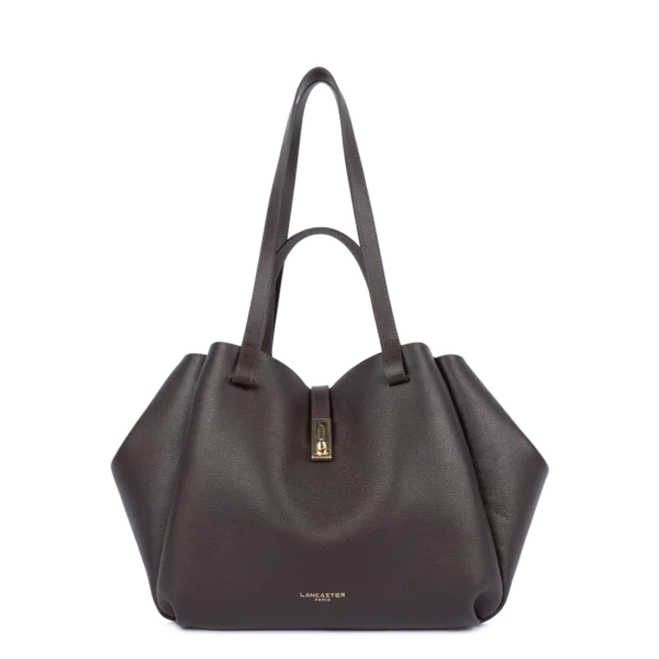Grand sac cabas épaule Milano Horizon marron foncé