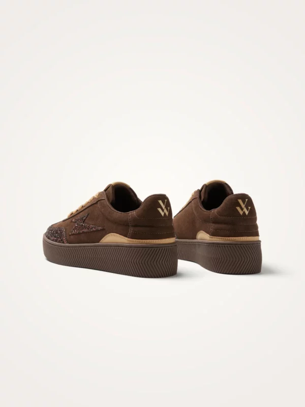 Baskets éclair à lacets Jane Emblem Vanessa Wu marron