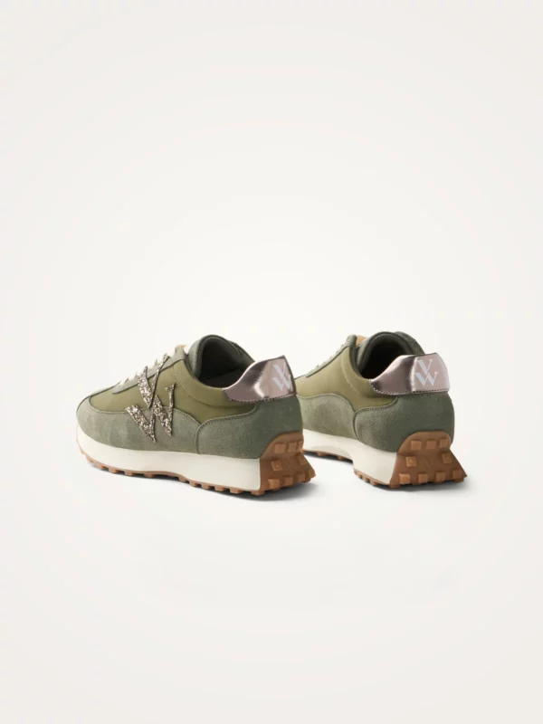 Baskets à lacets Flow Initials Vanessa Wu kaki