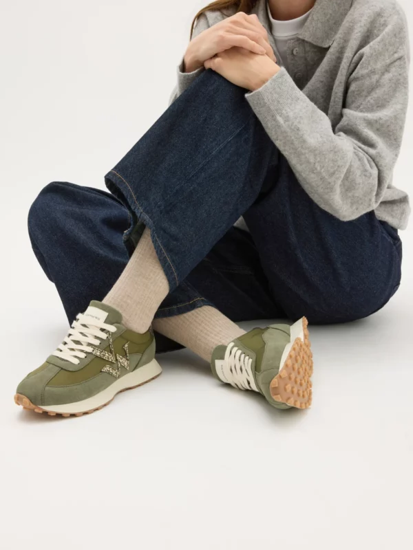 Baskets à lacets Flow Initials Vanessa Wu kaki