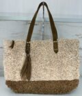 Sac cabas moumoute Nicole FR Mila Louise ocre dark