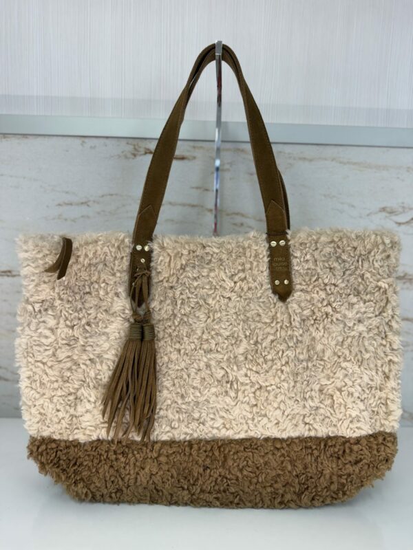 Sac cabas moumoute Nicole FR Mila Louise ocre dark