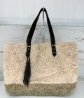 Sac cabas moumoute Nicole FR Mila Louise kaki dark