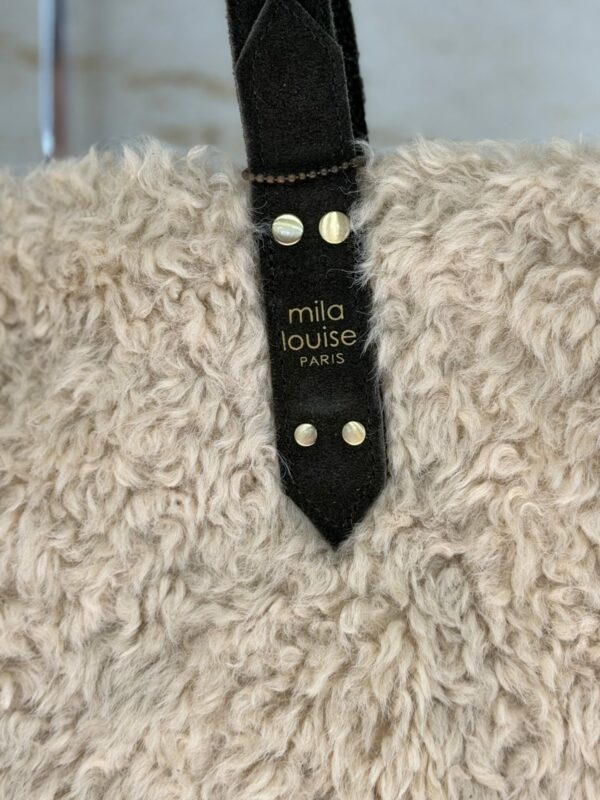 Sac cabas moumoute Nicole FR Mila Louise kaki dark