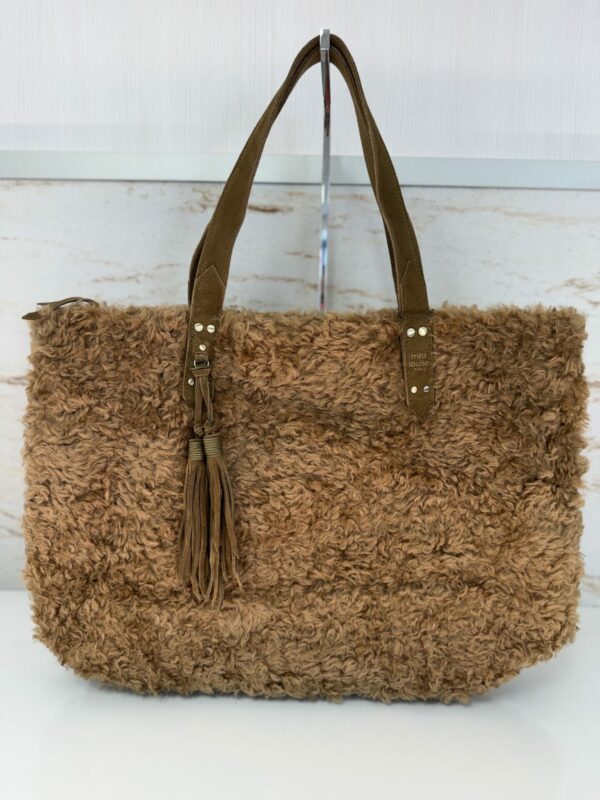 Sac cabas moumoute Nicole FR Mila Louise ocre