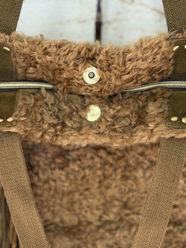 Sac cabas moumoute Nicole FR Mila Louise ocre
