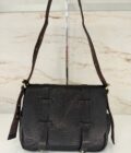 Sac besace cartable BESS E1 cuir MILA LOUISE brun dark