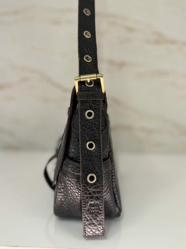 Sac besace cartable BESS E1 cuir MILA LOUISE brun dark